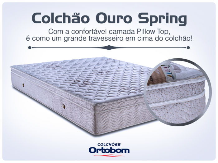 Colchão Casal Ouro Spring Super King Ortobom (10xs/juros ) em