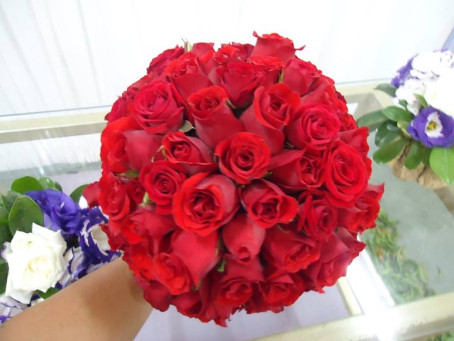 Buquet para Noivas com Rosas Vermelhas