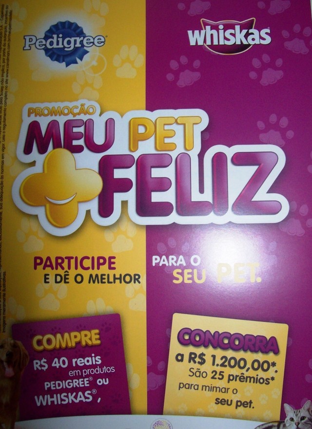 promoção pedigree/ whiskas 