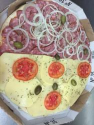 Pizza Semi Pronta Pré Assada Mussarela Calabreza