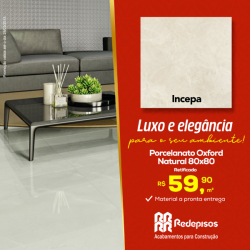 Para sua casa - Porcelanato Oxford Natural 80x80 Incepa - Porcelanato Oxford Natural 80x80 Incepa