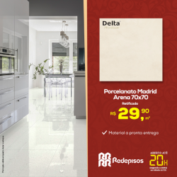 Para sua casa - Porcelanato Madrid Arena 70x70 Ret Delta - Porcelanato Madrid Arena 70x70 Ret Delta