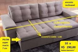 promocao SOFA 2,60metros   apenas 10 x R$ 290, boleto bancario 