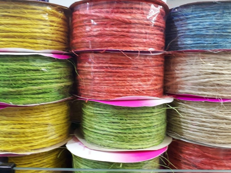 fita sisal colorida