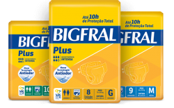 Fralda Geriátrica Juvenil P M G EG BigFral Plus 10H De Absorção 