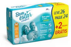 Bebês e Crianças - Fralda Geriátrica M/26 G/20 EG/18 Bem Estar Comfort  - Fralda Geriátrica M/26 G/20 EG/18 Bem Estar Comfort 