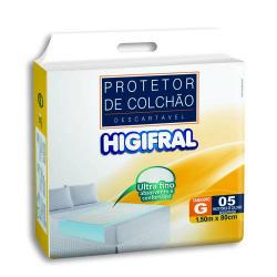 Protetor De Colchão Descartável Higifral Tamanhos M/G 6 unidades. 