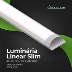 LÂMPADA LED LINEAR SLIM 1,20 M 40 W 6000 K BIVOLT