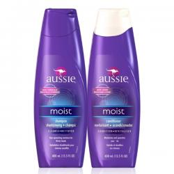 Shampoo Aussie Moist 400 mL e Condicionador Aussie Moist 400 mL