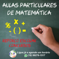 Serviços - Aulas Particulares de Matemática, para Reforço Escolar e Concursos - Aulas Particulares de Matemática, para Reforço Escolar e Concursos