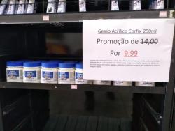 gesso acrilico corfix 250ml promocao