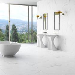 Porcelanato Polido 82x82 Calacata Gold - Embramaco - Linha mármore