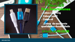 Eletrônicos e informática - Cabos USB  Para Smartphones  - Cabos USB  Para Smartphones 