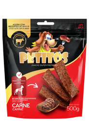 Animais - Bifinho para Cães Carne 500g  Petitos Caixa 40 un  - Bifinho para Cães Carne 500g  Petitos Caixa 40 un 