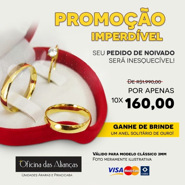 ALIANÇAS EM OURO 18 K 