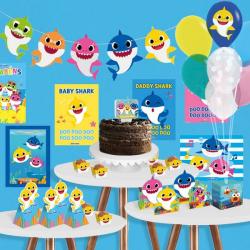 Enfeite Para Festa Infantil Baby Shark 