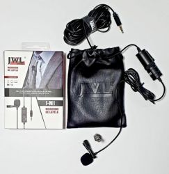 Microfone de Lapela JWL  J-M 1 para Smartphones, DSLR, Filmadoras, Gravadores de Áudio, PC, Tablets, Câmeras