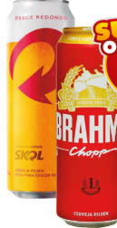 CERVEJA SKOL OU BRAHMA LATÃO 550ML./lim.2fd p/compra 