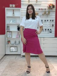 Coleção Outono Inverno Saia Curto Mídi Longo Plus Size Liso Moda Evangélica Social Casual Piracicaba Limeira Campinas