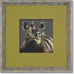 Quadro Foto com Moldura Animal Rinoceronte Verde Americana Campinas Rio Claro Decoração