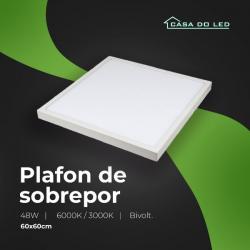 PLAFON SOBREPOR 60X60 6000K SALTINHO AMERICANA SANTA BARBARA