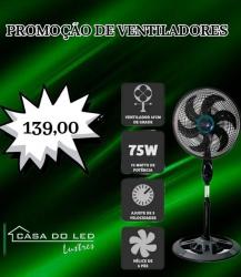 VENTILADOR DE COLUNA PRETO 40CM - SEIS PÁS - 127VOLTS 