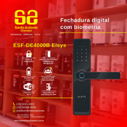 Fechadura Digital C/ Wi-fi E Biometria Esf-de4000b - Elsys