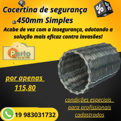 Concertina de Segurança 450 mm simples Rolo 