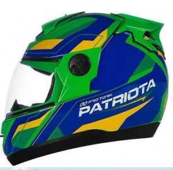 Capacete Evolution G8 Patriota Verde/azul Tam. 58 Pro Tork Cap-869vdaz