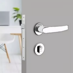 Fechadura Porta Externa 357 R60 Papaiz Mz430 Cromada Slim