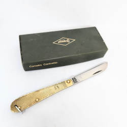 Canivete Corneta Dourado 9250 Escama De Peixe Item Colecionador 
