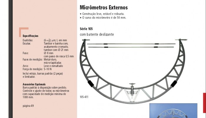 Micrômetros Externos Série 105