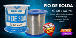 Fio de solda de estanho 