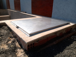 Tampa para casa de bomba de piscina em inox  