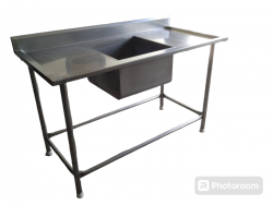 Alimentação - Bancada com cuba em inox  - Bancada com cuba em inox 