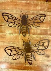 Para sua casa - Abelhas Asas Vazadas em Aço Decoração - Abelhas Asas Vazadas em Aço Decoração