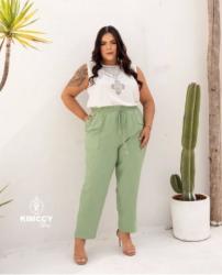 CALÇA PLUS SIZE MODELAGEM ALFAIATARIA SLIM 
