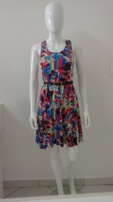 vestido estampado feminino Santa Terezinha