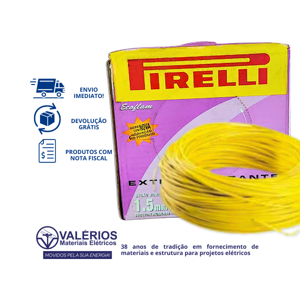 fio-solido-extradeslizante-pirastic-1-5mm-750v-amarelo-pirelli-limeira-santa-barbara-americana