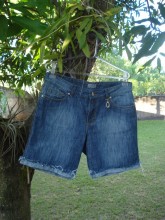 Moda - Bermuda Jeans Feminino  - Bermuda Jeans Feminino 