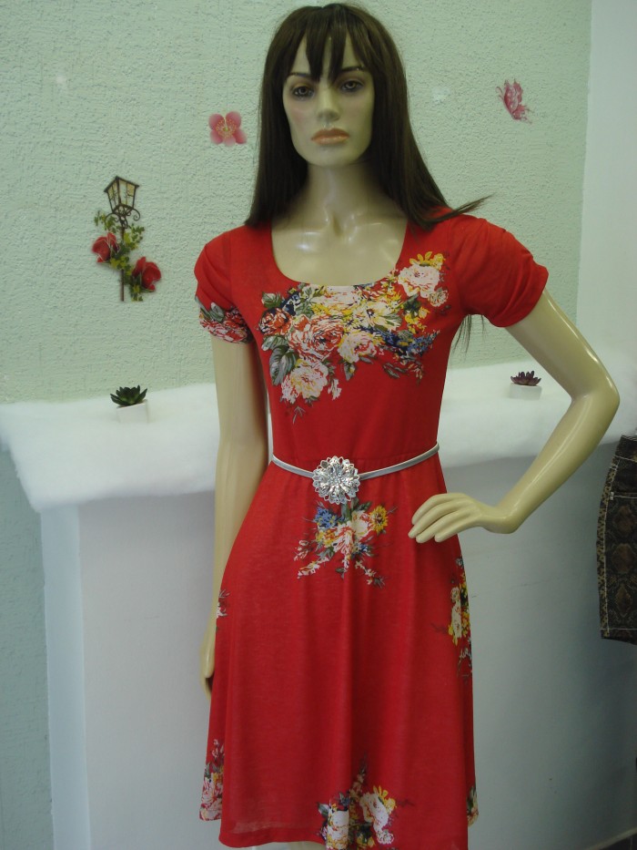 Vestido Feminino Godê Estampado