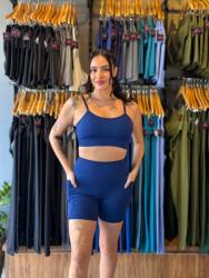 Shorts com bolso lateral em poliamida