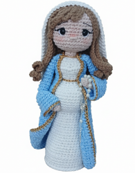 Santa Santinha Nossa Senhora Grávida Amigurumi de Crochê 