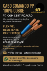cabo PP 4 vias 1,5mm Golden 