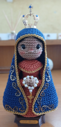 Nossa Senhora Amigurumi de Crochê 