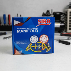 Kit Manifold Para Gas R12 R22 R134 R404 Com Mangueira 90cm