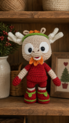 Maple (Mascote da copa Canadá) Amigurumi de Crochê 