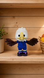 Clutch (ÁGUIA-CARECA mascote copa 2026 Estados Unidos) Amigurumi de Crochê.