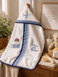 Toalha de Banho Personalizada (Forrada com Fralda) 