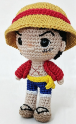 Amigurumi de crochê Anime Luffy